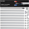 Cord Covers for Wires on Wall - 150in Cable Management Cable Hider - Cord Hiders for TV On Wall - Paintable Cable Concealer - Wire Covers for Cords - 10X (L16 x W0.95 x H0.5) - Medium | Grey by EVEO