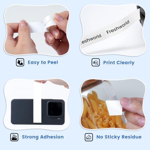 Freshworld 3X Replace for DYMO Label Maker Refills 1 Inch 23 Ft White 53713 - Image 4