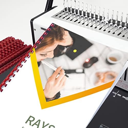 Rayson CR1912M-100 Plastic Binding Combs 1/2in. 19-Ring, 90-Sheet Capacity, Colorful Comb Binding Spines, Max. Binding Letter Size Paper, Box of 100 - Image 4