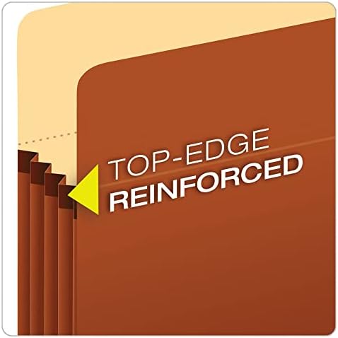 Pendaflex Expanding File Pockets, Letter Size, 5.25" Expansion, Reinforced with DuPont™ Tyvek® Material, Redrope, 10 per Box (1534G-OX) - Image 5