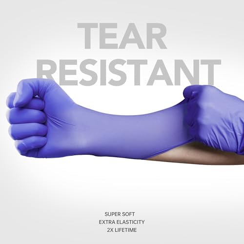 Medguy Medical Nitrile Exam Gloves, 4 Mil Powder-Free Latex-Free Food-Safe Clean Protective Disposable Glove Violet 1000Pcs - Image 2