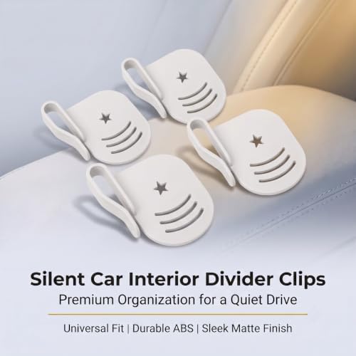 4 PCS Car Door Side Storage Partition, Divider Baffle Car Side Organizer, Car Door Compartment Storage Partition, Universal for Cars SUVs (White) - Image 3