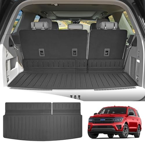 Rear Cargo Mat for 2018-2024 Ford Expedition/Lincoln Navigator Trunk Mat(Not for Max or L Models), All Weather Cargo Liner for 18-24 Expedition/Navigator Accessories by JTYZSM
