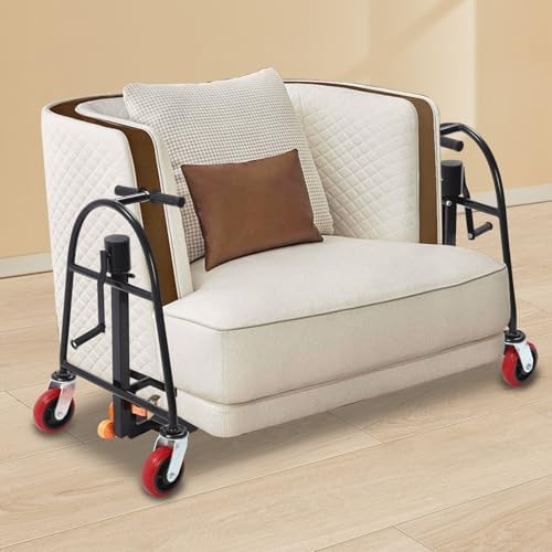 Manual Furniture and Crate Mover with Wheels Heavy Duty Furniture Movers Industrial Machinery Mover Packaging Furniture Moving Tool -1300 lbs Capacity, 11.8" Lift Height, Set of 2 - Image 6