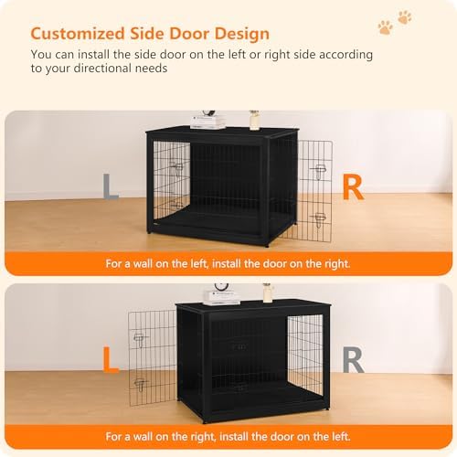 DWANTON 43.3" XXL Dog Crate Furniture with Cushion, Large Dog Kennel Indoor - Image 4