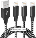 iPhone Charger Cord 10ft 3 Pack MFi Fast Charging Braided Lightning Cable by MenoSupp