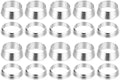 PATIKIL 1/2" Tube OD 304 Stainless Steel Compression Tube Fitting Sleeve, 10 Pack Double Ferrule Ring Tubing Fitting Assortment Kit, Silver by PATIKIL