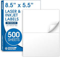 8.5" X 5.5" Matte White Printable Half Sheet Shipping Labels by SpartanIndustrial