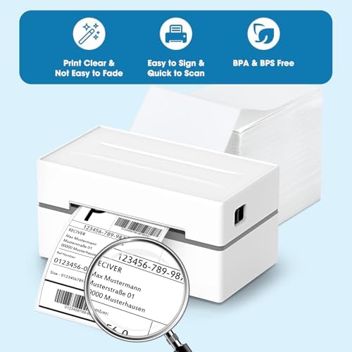 Fuxury Thermal Labels 4x6 500 Labels Fanfold Direct Shipping Label - Image 4
