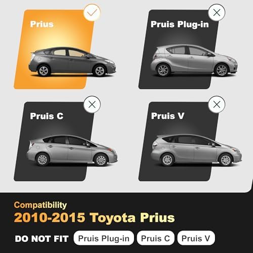 AOMSAZTO Floor Mats for Toyota Prius 2010-2015 (Not for Plug-in, V or C) - Image 2