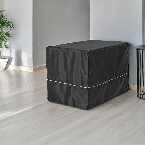MidWest Homes for Pets Medium Dog Crate Cover, Black Polyester Privacy Kennel Cover Fits Most 30-inch Crates, Machine Washable, Reduces Barking & Chewing - Image 2