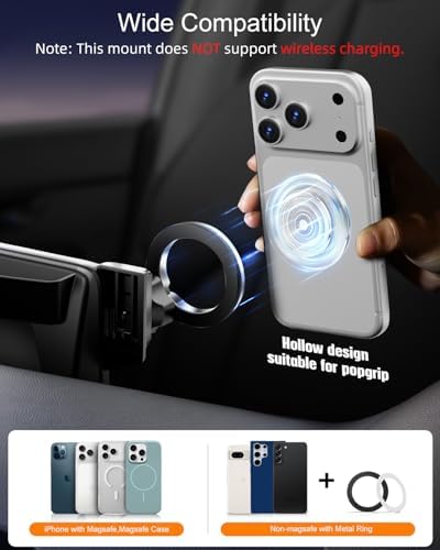pop-tech Magnetic Phone Holder for Honda Civic 11th Gen 2022 2023 2024 2025 2026, 360° Car Screen Phone Mount Made for Civic Hatchback Sedan Touchscreen, Compatible with Magsafe iPhone Accessories - Image 4