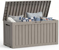 Mars Villa 75 Gallon Outdoor Storage Box, Patio Deck Box Waterproof, Grey by MarsVilla