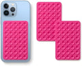 SHENGXIN 2 Pack Silicone Double-Sided Suction Grip – 40 Cups per Side, Strong Hold for iPhone, Galaxy, Pixel, Android – Hands-Free for Selfies & Videos (Rose Red) by SHENGXIN