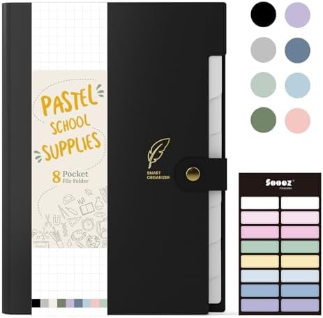 Sooez File Folders Organizer, Accordion File Folders with 8 Pockets by Sooez