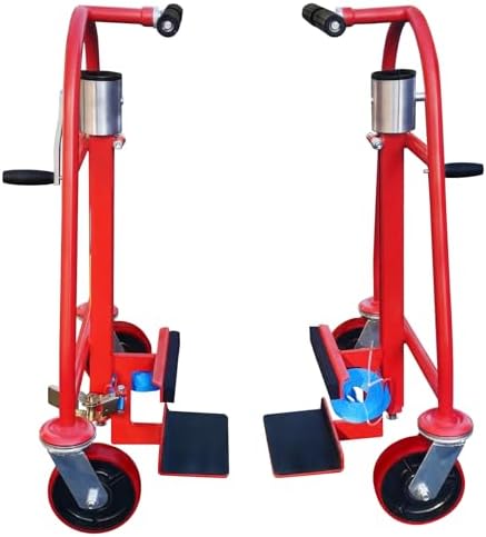 Manual Furniture and Crate Mover (Set of 2) with PU Swivel Casters - Safe and Easy Lifting -1320 lbs Capacity, Machinery Mover Pake Handling Tools Brand (PU on Steel Caster) - Image 3