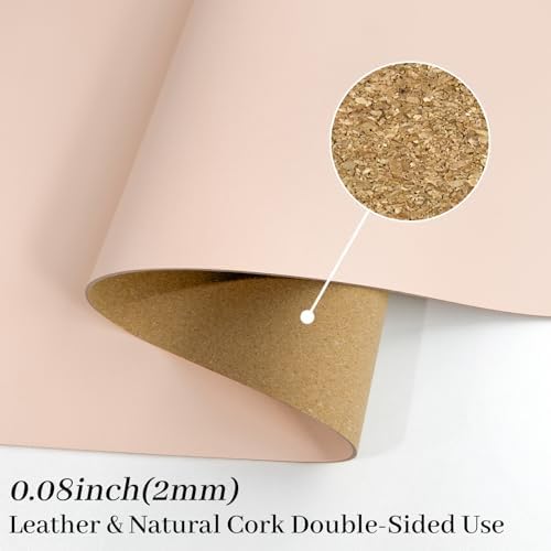 Bloss Pink Desk Mat, Leather Desk Pad, Desk Matt for Desktop, Waterproof Desk Pad Mat, Computer Mat for Office Work/Home/Decor/Desk Protector/Cover(31.5 x 15.7 Inches) - Image 2