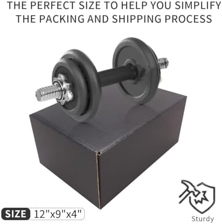 12"x9"x4"Shipping Boxes,10Pcs Black Corrugated Cardboard Boxes. - Image 2
