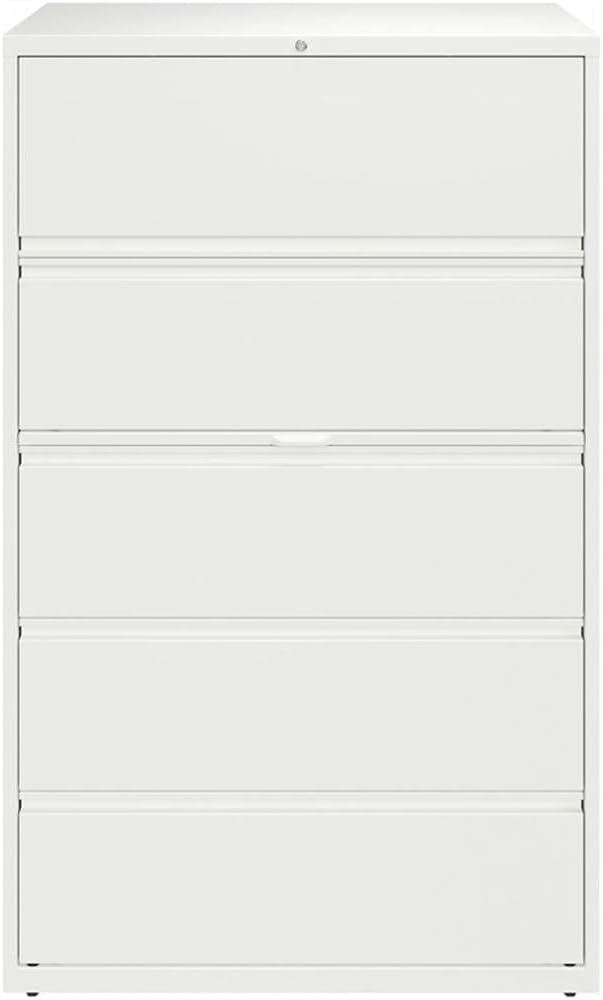 Pemberly Row 42-in Wide 5 Drawer Metal Lateral Filing Cabinet White - Image 3