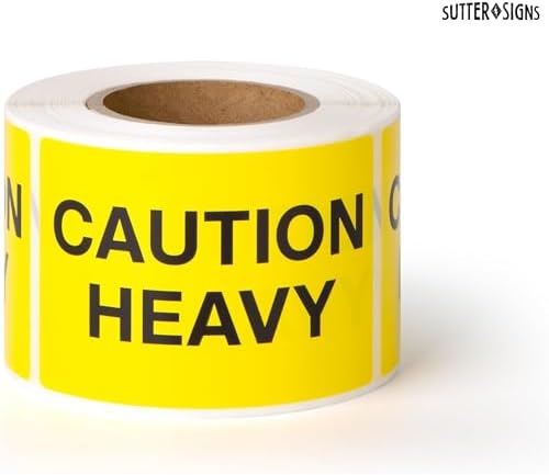 300pcs Caution Heavy Stickers, 2" x 3" Shipping Label Safety Stickers - Image 4