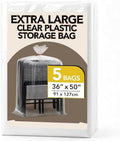36 x 50 Inches 2 Mil Clear Plastic Storage Bags (5 packs） by Unknown