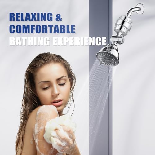 20 Stage Shower Head Filter for Hard Water with 4 Cartridges Replacements - Image 4