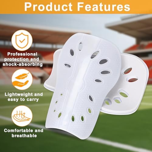 2 Pairs Shin Guards Soccer for Kids,Shin Pads Extra Lightweight Breathable Slide in Shin Guard for Football Training Match Outdoor Activities Protective Slip-in Shin Guards for Boys Girls - Image 4