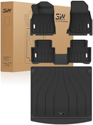 3W Floor Mats &Cargo Liner for Porsche Cayenne 2019-2026 Black All Weather by 3W