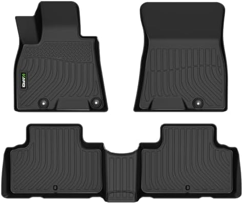 Floor Mats Custom for Genesis GV80 5 Seats 2021-2026 All Weather Protection TPE Heavy Duty Non-Slip Automotive Floor Liners Fits Front& 2nd Row Full Set Accessories, Black by HAFIDI