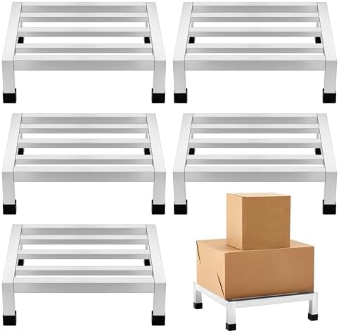 MorningRo 5 Pack Dunnage Rack 13.8" Long x 13.8" Wide, 3.9" Height by MorningRo