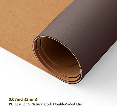 Large Cork Desk Mat - 47.2"x 17" Desk Pad for Office and Home - Ideal for Large Mouse Pad and Desk Mats on Top of Desks(Coffee) - Image 3