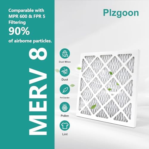14x14x1 Air Filter MERV 8 Pleated, 6-Pack for AC & Furnace, MPR 600 - Image 3