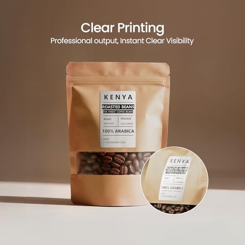 CLABEL Label Maker Tape for CLABEL 221B, Thermal Labels, Adapted Label Print Paper Waterproof Self-Adhesive Multipurpose Labeling Tape 6 Roll of 1380pcs - Image 6