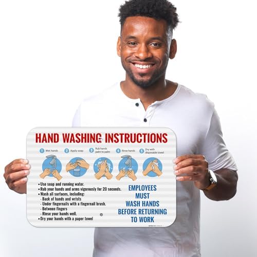 Employees Wash Hands Before Returning to Work Sign, - Image 2