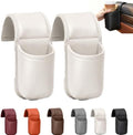Leather Car Door Cup Holder Clip on Extra Large Drink Storage Pocket，White by Unknown
