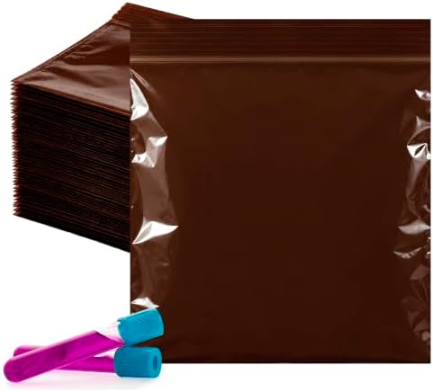 APQ Supply Amber Zipper Bags, 8 x 8 Inches, UV Protective Light Blocking Storage Bags for Light Sensitive Items, 3 Mil Polyethylene, Resealable Packaging for Samples and Small Parts, Pack of 1000 by APQSupply%C2%AE
