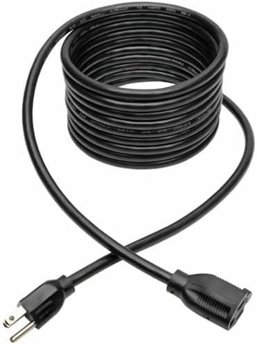 Tripp Lite Heavy-Duty Standard Power Extension Cord, 15A, 14 AWG, (NEMA 5-15P to NEMA 5-15R) 3-Feet / 0.91 Meters, Lifetime Limited Warranty (P024-015) by TrippLite