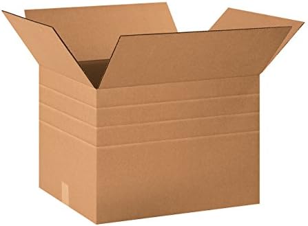 Box USA MD201614 Multi-Depth Corrugated Cardboard Box 20" L x 16" W x 14" H, Kraft, for Shipping, Packing and Moving (Pack of 20) by BOXUSA