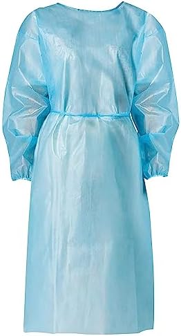 Personal Touch 20 Pack Disposable Isolation Gowns - Blue Level 2 SMS 40gsm Non-Woven Material - PPE Gowns Disposable for Dental, Medical Use, Fluid-Resistant and Latex-Free Gowns, Universal Size by Unknown
