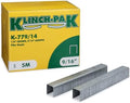 K-779/14, 9/16” Leg Length by 1/2" Wide Crown Heavy-Duty Galvanized Plier Staples, 5000 Per Package, for stapling Trays, Lids, Bags, Header Cards, Fastening End Caps and Container Inserts by Klinch-Pak