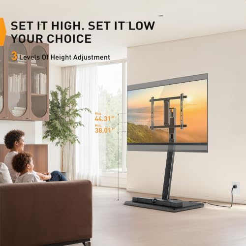 Perlegear Rolling TV Stand with Power Outlet for 30–70 inch TVs, 88 lbs - Image 5