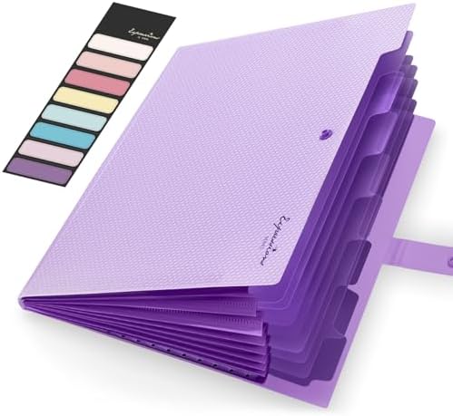 Sooez Accordion File Organizer 8 Pocket, Expanding File Folder with Labels by Sooez