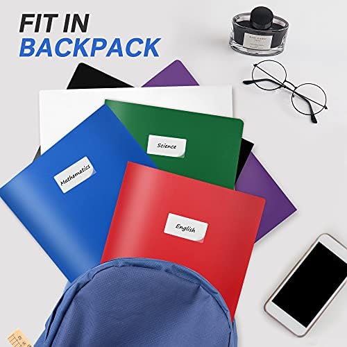 Sooez 7Pack Folders with Pockets, Pastels Colors, Heavy Duty Pocket Folder - Image 5