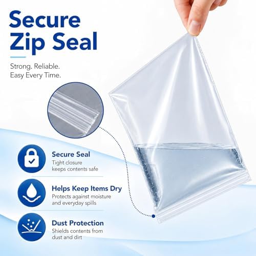 Small Plastic Bags for Jewelry, 4 Assorted Sizes 2x3, 3x3, 3x5, 4x6 Inch - Image 4