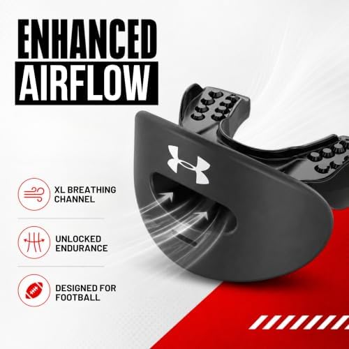 Under Armour Lip Gaurd for Football, Football Mouth Guard With Strap, Football Mouthpiece, Full Mouth Protection, Football Mouth Guard for Braces, Lip Guard Mouth Piece, Adult and Youth Mouth Guards - Image 4
