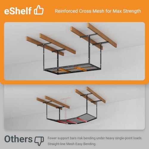 3x6ft Overhead Garage Storage Rack, 450LBS Capacity, Hammertone - Image 5