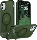 Temdan Magnetic Compatible with iPhone 11 Phone Case, [Built-in Invisible Kickstand][Compatible with MagSafe] [Military Grade Shockproof] Slim Translucent Matte Phone Case for iPhone 11 6.1" by Temdan
