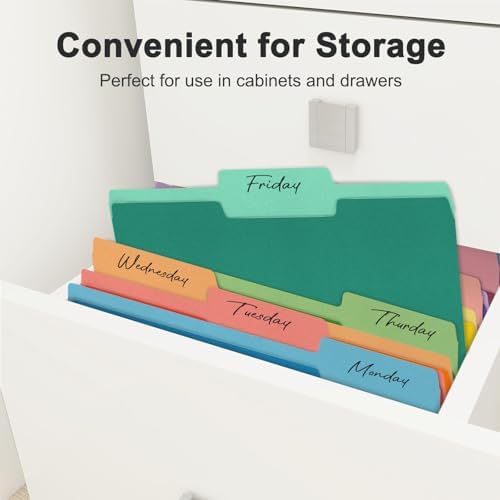 ViVin Colored File Folder, 50 Pack, 1/3-Cut Tabs, Letter Size - Image 5