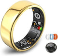 Smart Ring for Women Men,Fitness Tracker Ring,Heart Rate,Blood Oxygen,Step Tracker,Sleep Tracker,Meditation Assistance,No Subscription Fee,IP68 Waterproof,2026 New Holiday Gifts (Gold 10) by Osawalla