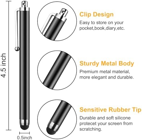 Stylus Pen [10 Pack] Universal Capacitive Touch Screen Pens for Tablets, iPad mini, iPad Pro, iPad Air, Smartphones, Samsung Galaxy - Multiple Colors - Image 2